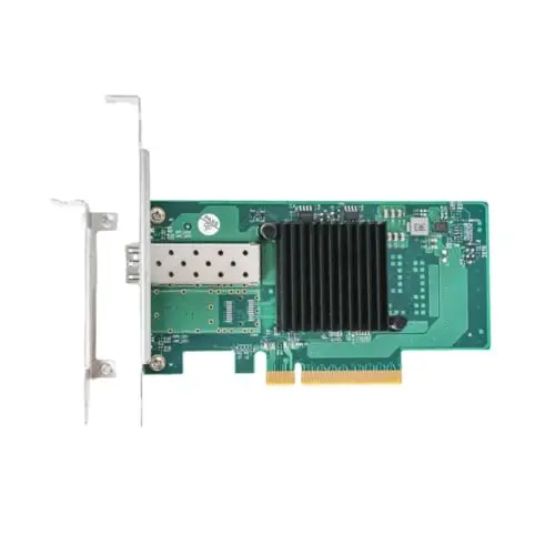 QSFPTEK 10G SFP+ Carte RéSeau pour Intel X520-DA1, 10Gb SFP+ Single Port Ethernet PCIE Card avec Chip Intel 82599EN, PCIe 2.0x8, 10G LAN PCI-E De Windows 7/8/10/Linux/Vmware(Radiateurs Blancs/Noirs)
