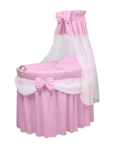 WALDIN Landau/berceaux Complet,6 modèles Disponibles,Cadre/Roues Non traitée, Couleur du Tissu Rose