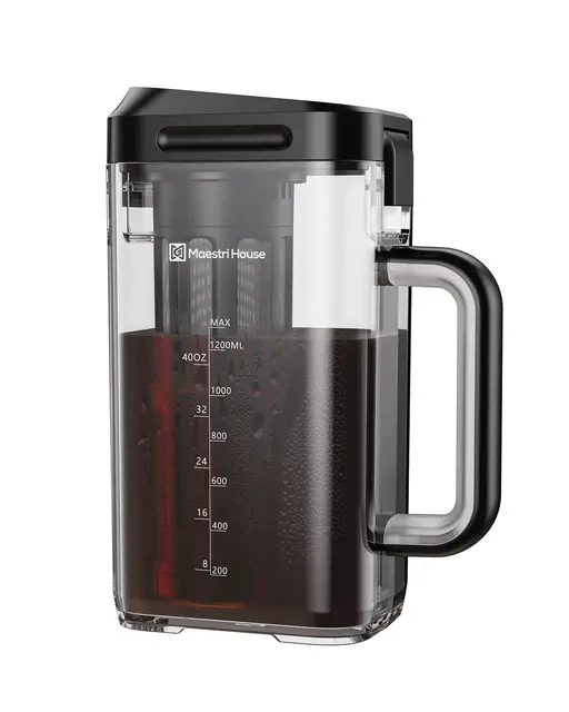 Maestri House Cafetière compacte à froid de 1,1 162,3 g, cafetière glacée et peu encombrante, filtre en maille 350, 100 % étanche