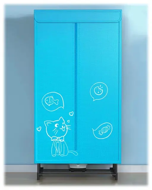 Elektrischer Wäschetrockner, 1200 W, Wäscheständer, zum Trocknen Von Kleidung, tragbar, stumm, geräuschlos, Warmer Lufttrockner, 2 Etagen, beheizter Kleiderschrank, energiesparend, mit 4 Universalrä
