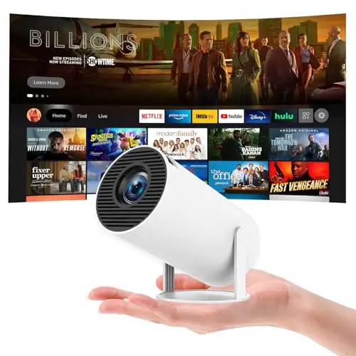 Mini Projecteur 4K Videoprojecteur Portable Projecteur Video WiFi 6 Android 11 Retroprojecteur 1080P Full HD Supporté pour TÉLÉPhone PC Lap HDMI Home Cinéma 180° Rotation (HY300PRO)