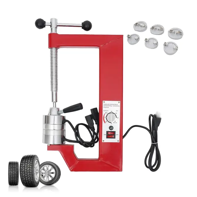 Machine de vulcanisation automatique de pneus avec 6 moules, minuterie réglable et contrôle de la température pour une réparation efficace des pneus dans les garages