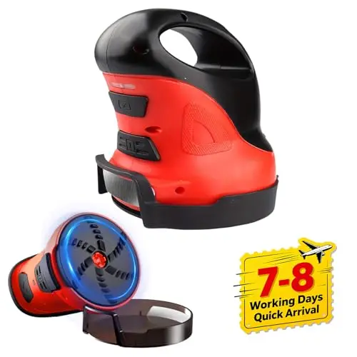 Grattoir à Glace Électrique Portable sans Fil Grattoir Électrique Multifonction pour Voiture Dégivreur pour Pare-Brise D'hiver Pratique et Rapide pour le Nettoyage avec Chargement USB (Rouge)