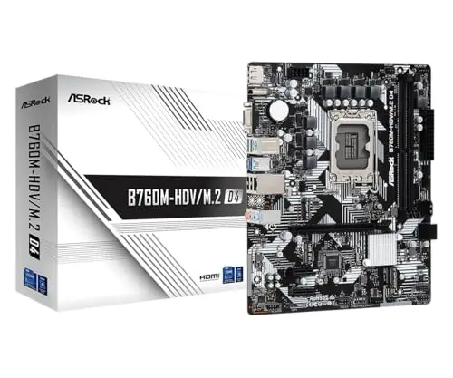 ASROCK B760M-HDV/M.2 D4 - MATX - LGA 1700-2X DDR4 - HDMI - DP - 2X M.2