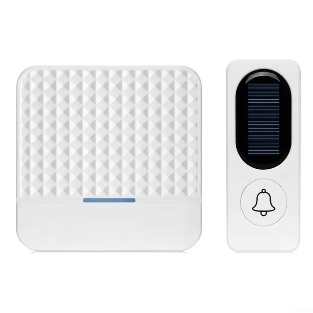 Sonnette intelligente sans fil alimentée par énergie solaire, Sonnette intelligente sans fil, Sonnette musicale longue distance pour grandes maisons, Sonnette vidéo intelligente avec vue en direct