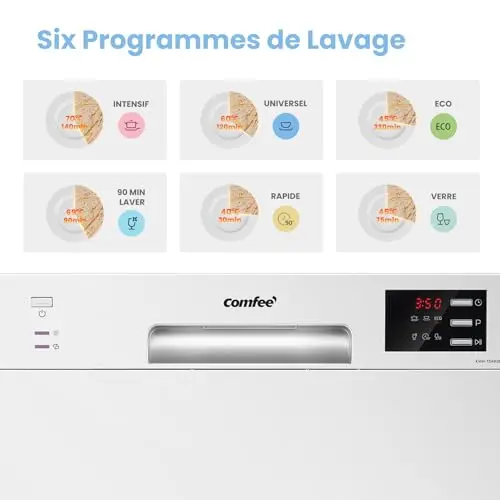 Comfee TD602E-W Lave-vaisselle compact