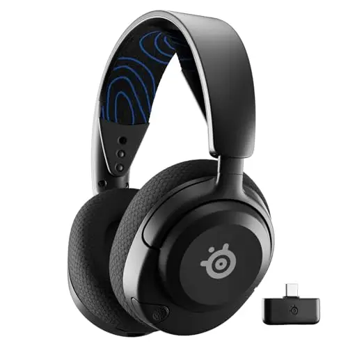 SteelSeries Arctis Nova 5P Casque Gaming PS5 Sans Fil - Haut-parleurs magnétiques néodyme - 100+ profils audio - Batterie 60h - 2,4GHz ou BT - Micro ClearCast Gen 2.X - Pour PS4/5, PC, Switch, Mobile
