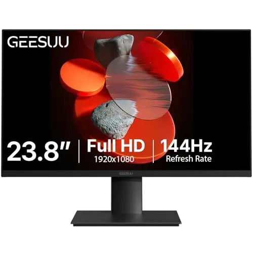Ecran PC 24 Pouces, 100Hz/144Hz Moniteur, Full HD 1080p Écran Ordinateur, 5ms, Eye-Care, Lowblue, 99% sRGB, VESA 75x75mm, HDMI 2.0 & DP 1.4