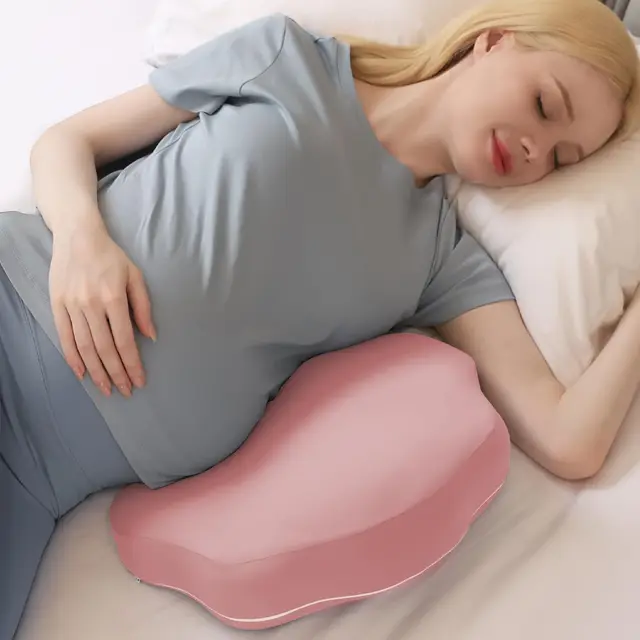 Chilling Home Coussin de Grossesse pour Dormir, en Mousse à Mémoire de Forme, pour Le Ventre, Le Dos, Coussin de Corps, Réglable et Portable, pour Dormir sur Le côté(Rouge)