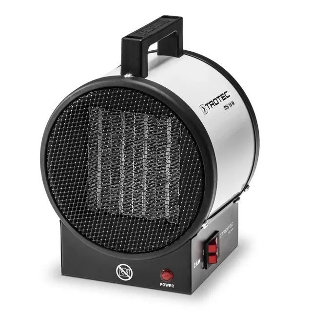 Chauffage Céramique Portable 2000W TROTEC TDS 10 M – Sans Allergènes, Anti-Surchauffe, 2 Niveaux de Chaleur – Idéal Garage, Atelier, Chantier, Serre – Chauffage Électrique Sécurisé & Silencieux