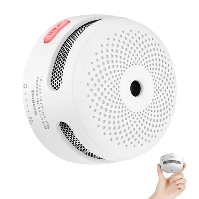 X-Sense Mini-Détecteur de Fumée avec 10 Ans d'Autonomie, Détecteur de Fumée Conforme à la Norme en 14604, Détecteur d'Incendie avec Capteur Photoélectrique, XS01, Lot de 1