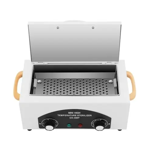 MINRS - Stérilisateur à air chaud - 300 W - 220 °C - Haute température - Chaleur sèche - Stérilisateur avec minuteur réglable - Pour outils à ongles, outils cosmétiques, soins des pieds, salon de