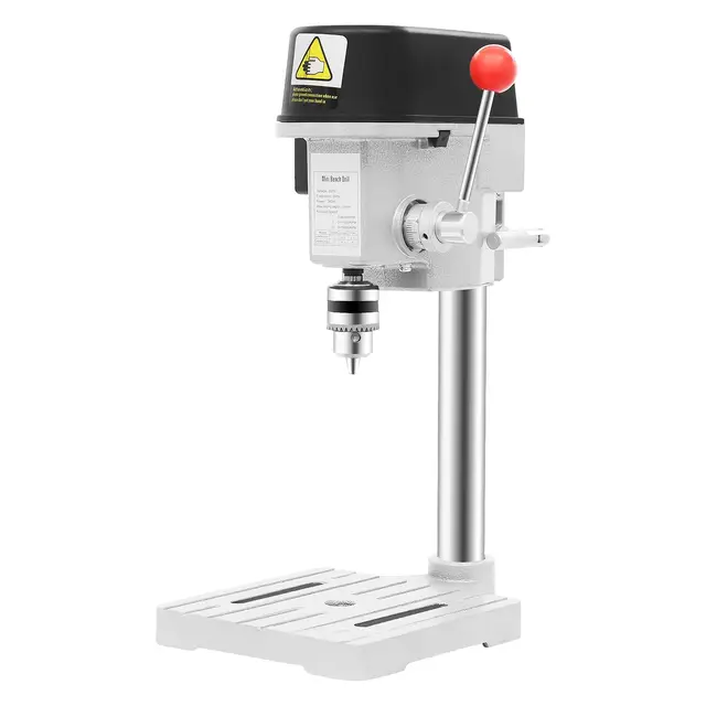 Mini perceuse sur pied 340 W 3 vitesses réglable – Perceuse d'établi avec moteur en cuivre pour modélisme, bois, perles et acrylique