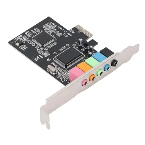VBESTLIFE PCIe Sound Carte, 5.1 Carte Audio Interne avec Support de Profil Bas, Son Surround 3D pour PC de Bureau