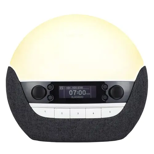 Lumie Bodyclock Luxe 750DAB - Réveil lumineux avec radio DAB, enceintes Bluetooth, lumière faible en bleu pour le sommeil