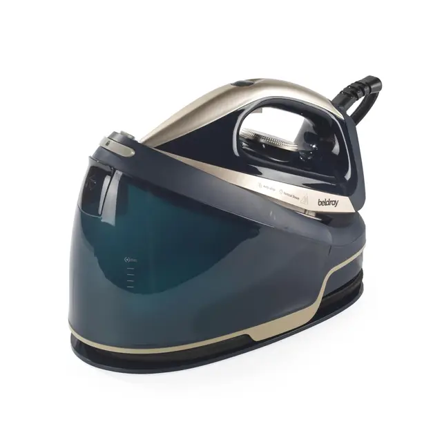 Beldray Ultra Power Centrale Vapeur - 3000W, Réservoir de 2,5L, Vapeur de 40g/min, Pression de 3,5 Bar, Semelle en Céramique, 70 Minutes en Continu, Anticalcaire, Anti-Goutte, Verrouillage de Sécurité