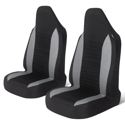 AUTOYOUTH Housses de Siège de Voiture Avant Universelles, Housse Voiture Duster Confort, Tuning Voiture Interieur –Gris