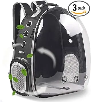 Sac à Dos de Transport pour Chat, Chien, Sac à Dos à Bulles pour Petits Chats, Chiots, Lapins, approuvé par Les compagnies aériennes, Sac à Dos à Capsule Transparente ventilé pour Voyage,