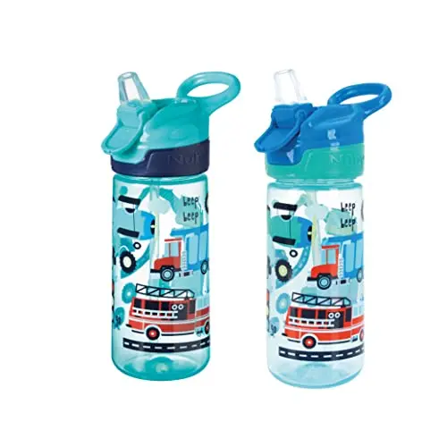Nuby Super Quench – Tasse pour enfants | Anti-fuites | Poignée de transport | 540ml | Bleu | 2 Pack