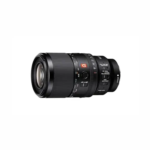 Sony E-Mount FE 100 MM F2.8 Objectif Plein Format Macro GM OSS (SEL100M28GM) I Grossissement 1,4X I Objectif Macro Exceptionnel - Noir