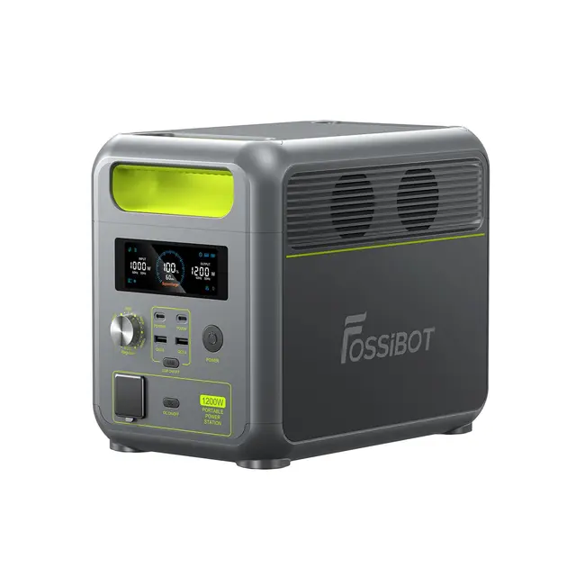 FOSSiBOT F1200 Generateur Electrique Portable 1200W, 1024Wh LiFePO4 Station électrique, 7 Sorties, UPS, BMS, 4000+ Fois, Générateur Solaire pour Camping/Jardin/RV