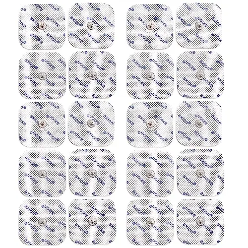 Lot de 20 électrodes 5x5 cm axion | Compatible avec les appareils Beurer et Sanitas | Kit de remplacement réutilisable pour votre électrostimulateur | TENS et EMS | Electrostimulation anti douleur