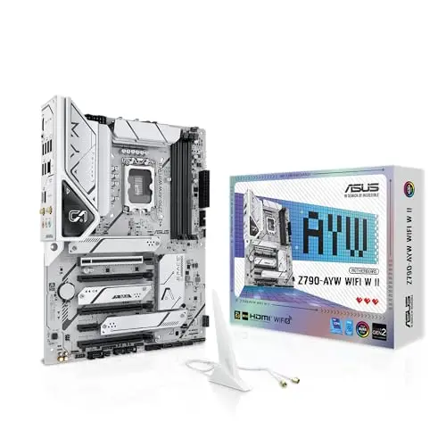 ASUS Z790-AYW Carte mère WiFi 6 LAN 2,5 Go PCIe® 5,0 3x M.2 12+1 DrMOS DDR5 HDMI USB 10 Gbps Type-C Thunderbolt™ USB4® Aura