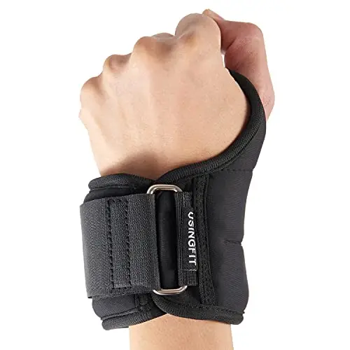 USINGFIT Poids Poignets Leste Poignet Gants Lestés 2 * 0.5kg / 2 * 1kg Bracelet Poids Musculation Wrist Weights