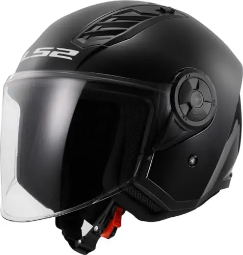 LS2, Casque Moto Jet Airflow II Noir Verni