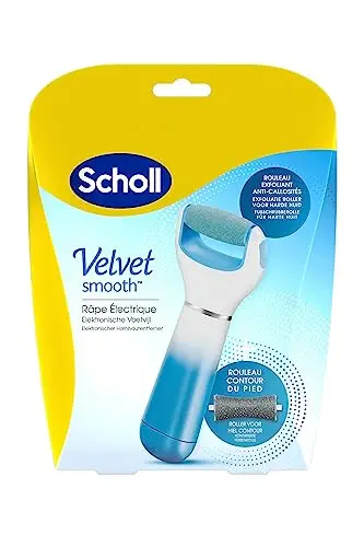 Scholl - Velvet Smooth Express Pedi - Rape électrique Bleue aux cristaux de diamants anti-callosités pour les pieds
