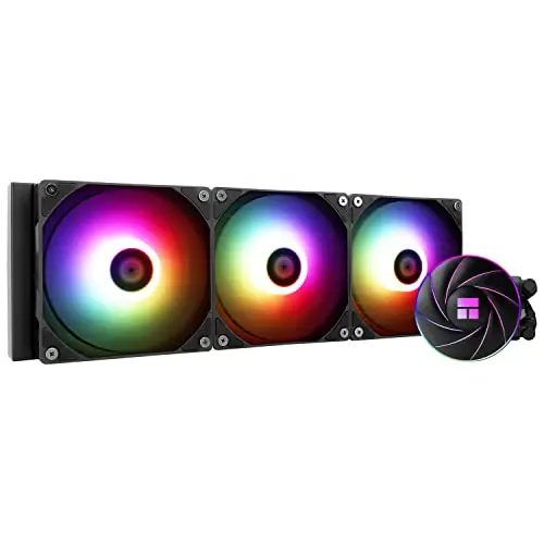 Refroidisseur liquide pour processeur TR-Thermalright AQUA ELITE 360, refroidissement Aio 360mm, 3 ventilateurs PWM Low Noise-ARGB, pour AM4/AM5, Intel LGA1851/1700/115x/1200/2011 (Noir)