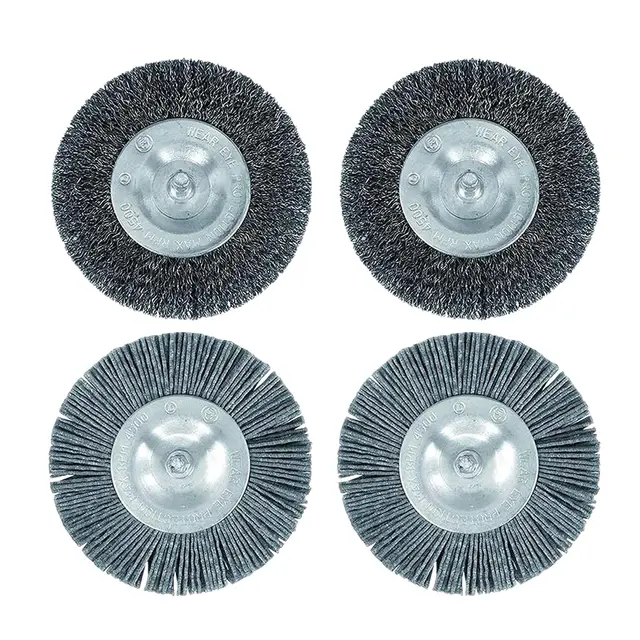 SPORTARC Lot de 4 brosses électriques (2 brosses métalliques, 2 brosses en plastique) pour nettoyer les mauvaises herbes, modèle Efb 2022, nettoyant pour joints contre les mauvaises herbes