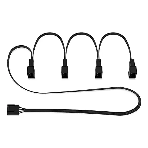 ARCTIC 4-Pin PWM Fan Splitter Cable - Câble d'extension PST pour 4 ventilateurs de boîtier, câble de partage PWM, connecteur multi-ventilateur, câble d'extension, câble en Y