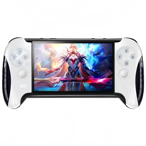 4,3 Pouces Console de Jeu Vidéo Portable Conception de Poignée Créative Émulateurs Multiples Sortie TV/MP4/MP3/E-Book Jeux Rétro de Puzzle Occasionnel Cadeaux d'anniversaire/Vacances