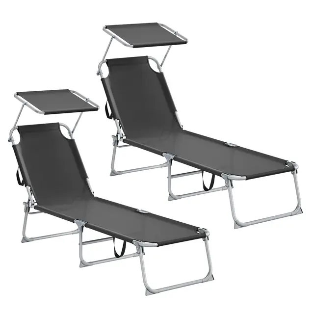 SONGMICS Chaises Longues Pliantes