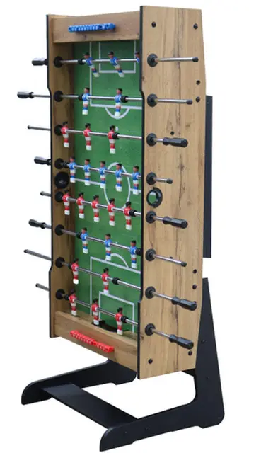Leomark Baby-Foot SpaceFlex : Pliant et Compact pour Le Plaisir du Football à Domicile 140 x 72 x 86 cm Accessoires Inclus Jeu de Football, Table pour Enfants, Adultes