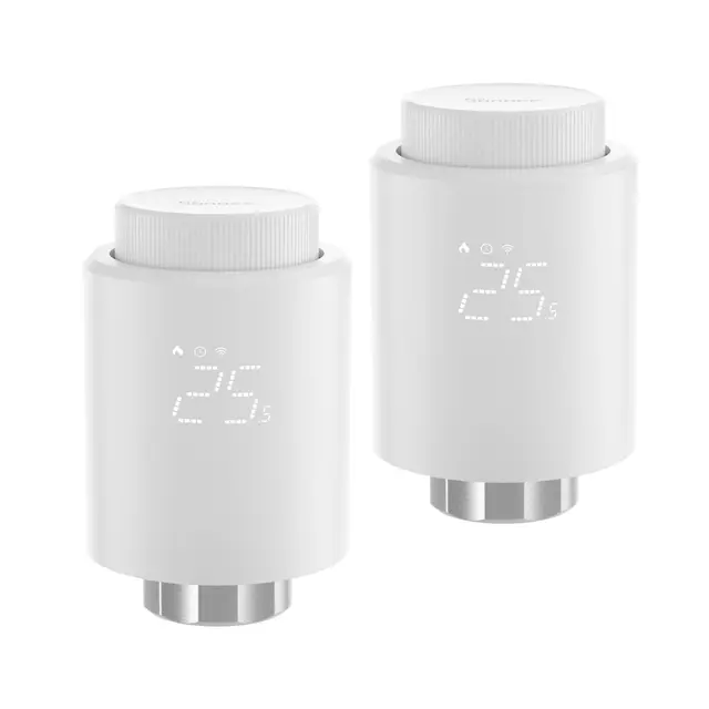 SONOFF ZigBee 3.0 Vanne Thermostatique Radiateur, Thermostatique Connectée et Intelligente, Détection de Fenêtre, Contrôle Vocal, Compatible avec Alexa/Home Assistant, Requiert Le Hub Zigbee (2 Pack)