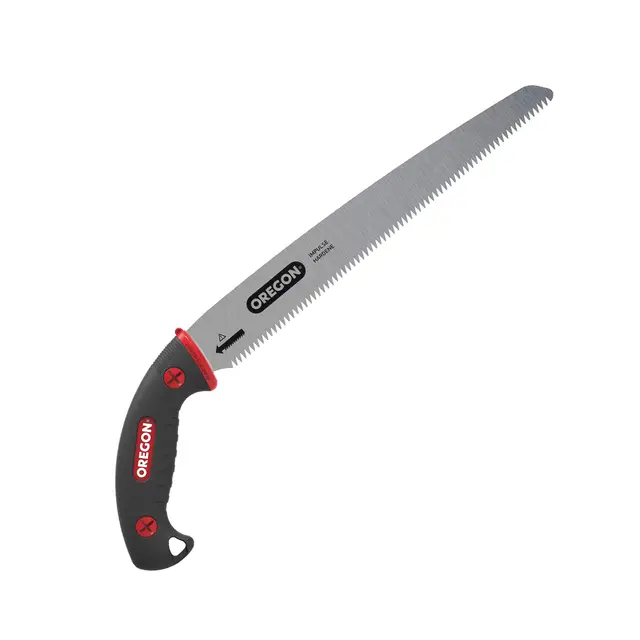 Oregon - Scie à Main à Lame Droite 12" en Acier Japonais à Haute Teneur en Carbone, Résistant à la Rouille, Fourreau de Sécurité Inclus (600138)