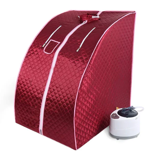 Sauna infrarouge portable 1000 W, Sauna pliable cabine, Sauna infrarouge mobile, Sauna infrarouge pliable cabine à chaleur Thérapeutique Spa, Tente pour Sauna à Vapeur 2L pour Salon