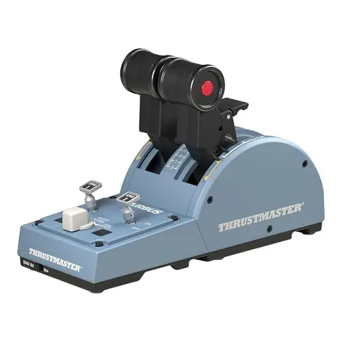 Thrustmaster TCA Quadrant Airbus Edition - Quadrant de manette des gaz réaliste pour PC avec commandes répliques d'Airbus
