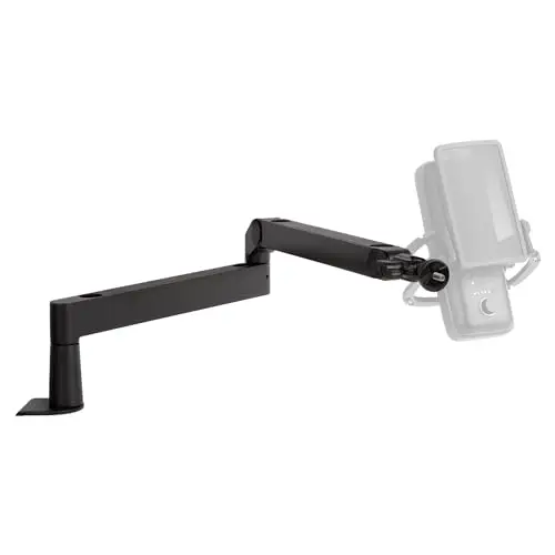Elgato Wave Mic Arm LP - Perche de micro haut de gamme compacte avec passe-câbles, pince pour bureau, fixation polyvalente, entièrement réglable, idéale pour podcasts, streaming, jeux, télétravail