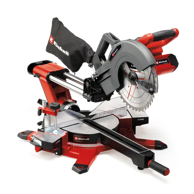 Einhell Scie à onglet coulissante sans fil TE-SM 36/10 L Li-Solo (36 V, lame 254 mm, vitesse 3 800 tr/minute, système de glissière maniable, laser ligneur, sans batterie)