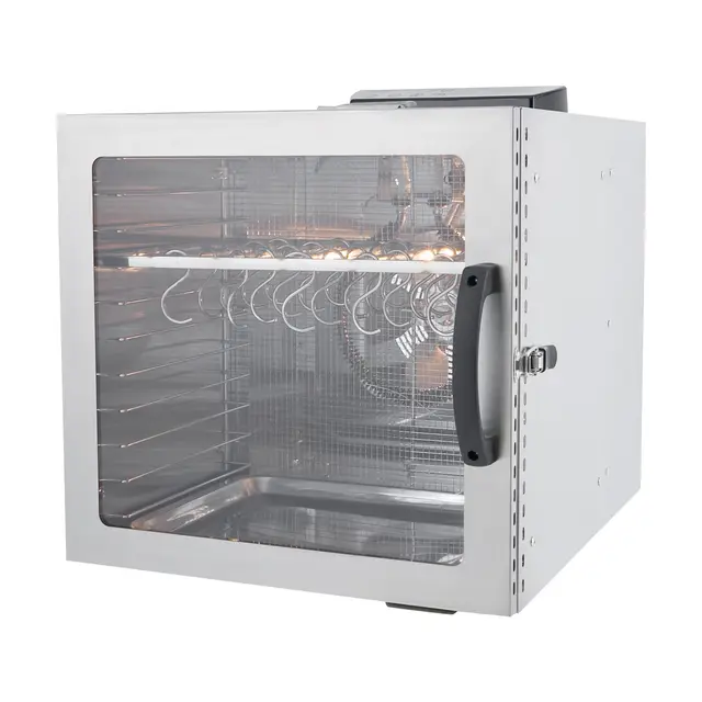 Déshydrateur automatique en acier inoxydable - 42,5 l - Déshydrateur pour fruits, légumes, viandes - Avec régulateur de température (30-90 °C), protection contre la surchauffe, minuterie et crochet