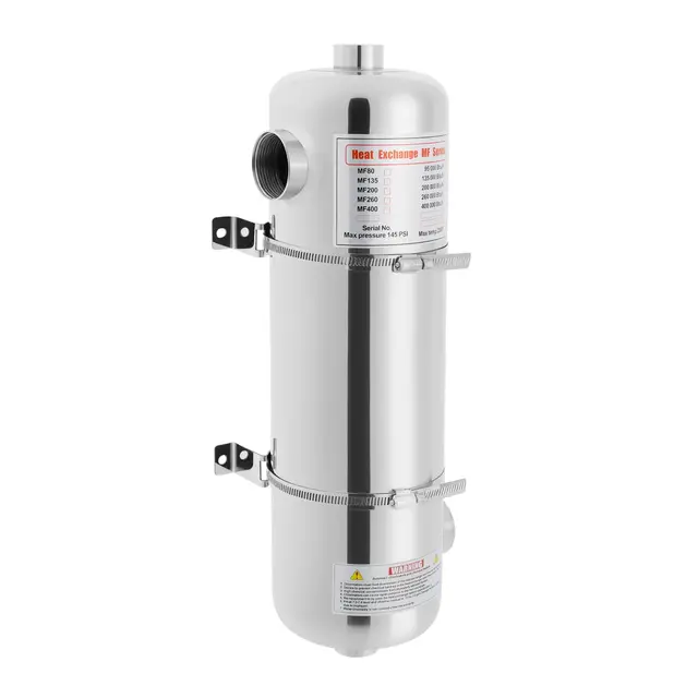 Pompe à chaleur pour piscine, 60 kW, échangeur de chaleur en acier inoxydable, température maximale 110 °C, convient pour les piscines, les jacuzzis et les chauffages de baignoire.