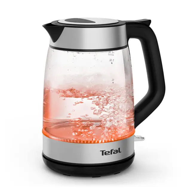 Tefal Express, Bouilloire en verre, Bouilloire électrique, Ébullition rapide, Arrêt automatique, Indicateur 1 tasse, KI6A58E0