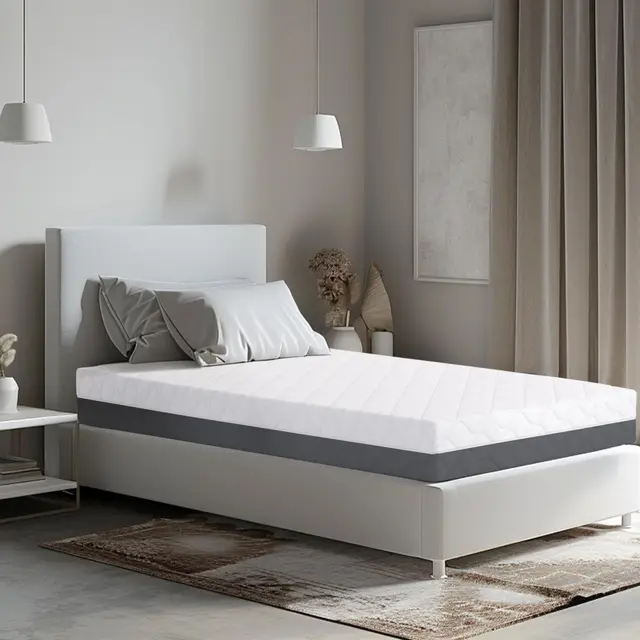 Matelas Simple XL à Mémoire de Forme Made in Italy | Orthopédique Fermetée Moyenne | Système Anti Points de Pression | Hypoallergénique, Anti Bactéries et Acariens | Haute Respirabilité | 100 x 200