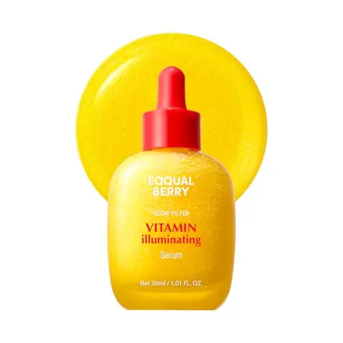 EQQUALBERRY Vitamin Illuminating Serum 30ml – Sérum Visage Éclat avec Vitamine C d’Acerola, Niacinamide et Arbutine – Hydratation et Teint Uniforme, Soin Coréen