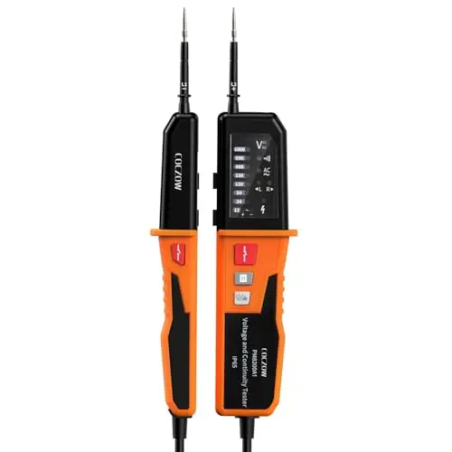 Testeur de tension, testeur de continuité, plage automatique 12V~1500V, IP65, peut mesurer la tension AC/DC, la séquence de phase, la continuité, le RCD, détection sans batterie (PM8200A1)