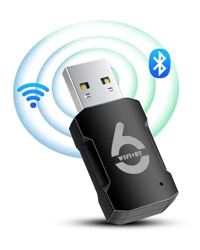 RUIZHI Bluetooth Clé WiFi pour PC, AX900Mbs Cle WiFi 6 Doublebande (5.8 GHz / 2.4 GHz), 5.3 Bluetooth USB 2.0 Clef WiFi dongle WiFi USB Mini Adapter Compatible avec Windows 11/10