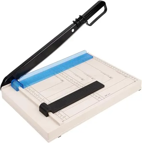 Massicot à levier A4, capacité de coupe jusqu'à 12 feuilles, coupe-papier robuste avec protection de sécurité pour papier, photo